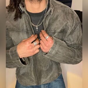 Danier Men's Charcoal Suede Jacket